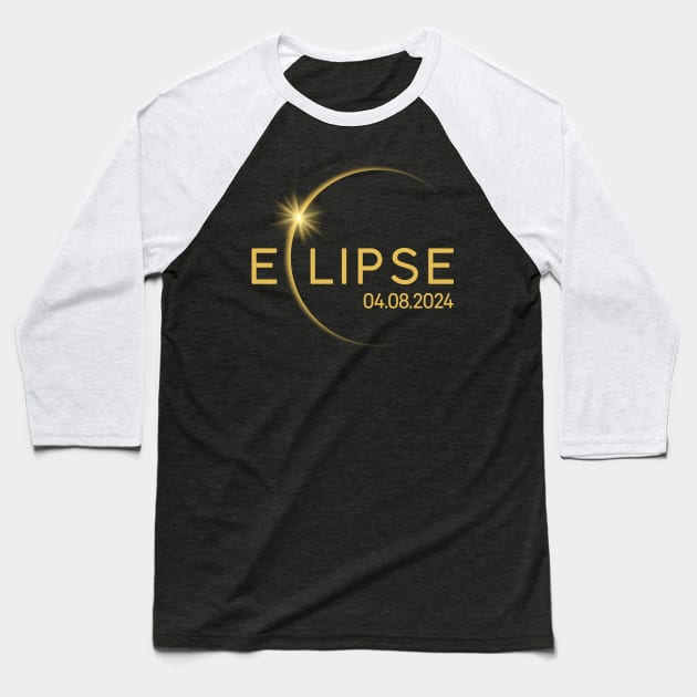 Total Solar Eclipse 2024 Baseball T-Shirt by Emma Creation